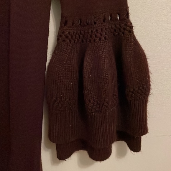 Burgundy Eliza J Knit Bell Sleeve Sweater Dress - Picture 5 of 7